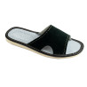 Damen-Wildlederslipper, Damenschuhe, Hausschuhe, schwarze Pantoffeln