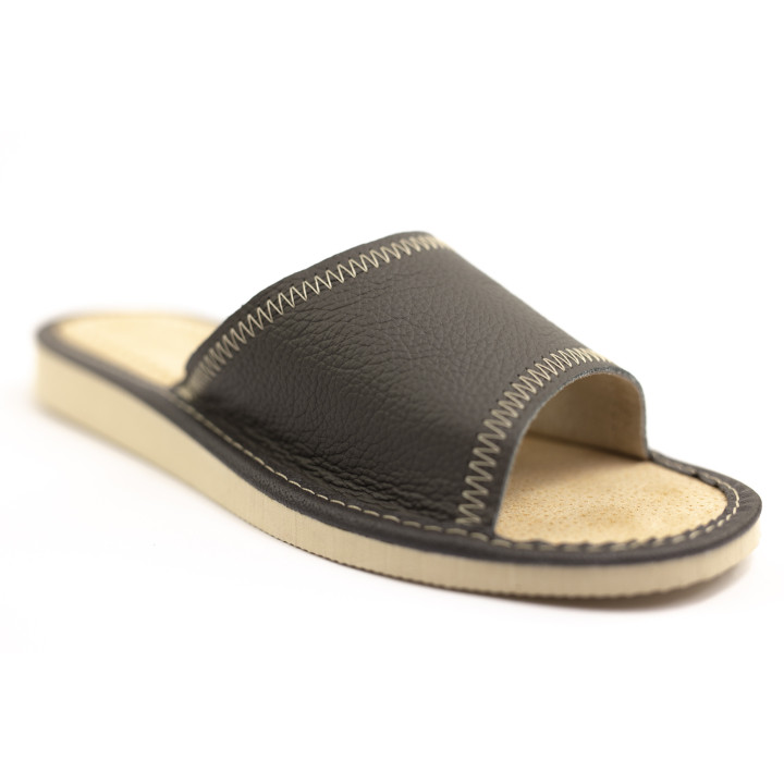 Damenpantoffeln aus 100 % Leder, PREMIUM-PRODUKT, hochwertiges Leder