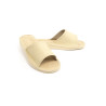 Beigefarbene Damen-Pantoletten aus Leder, 100 % Leder, hochwertig