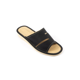 Damenpantoffeln aus 100 % Leder, Hausschuhe aus hochwertigem Naturleder