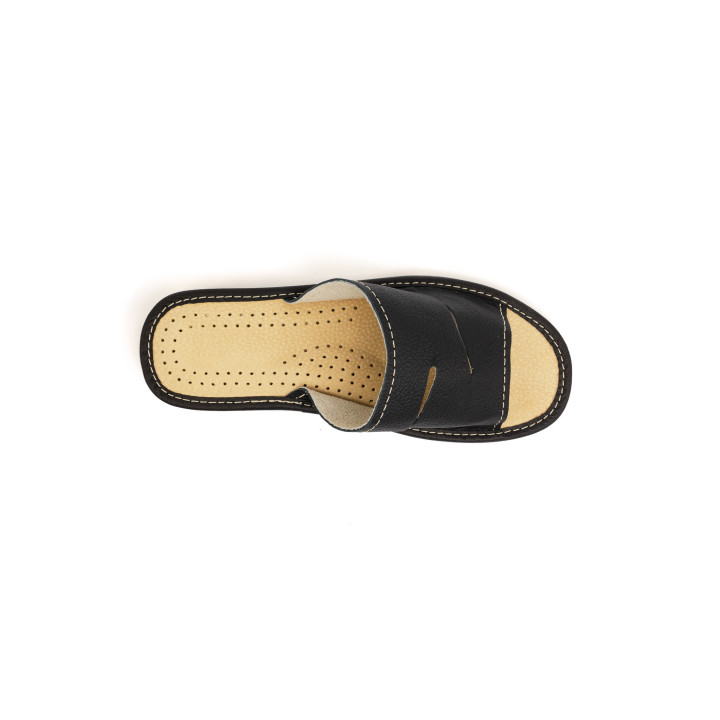 Damenpantoffeln aus 100 % Leder, Hausschuhe aus hochwertigem Naturleder