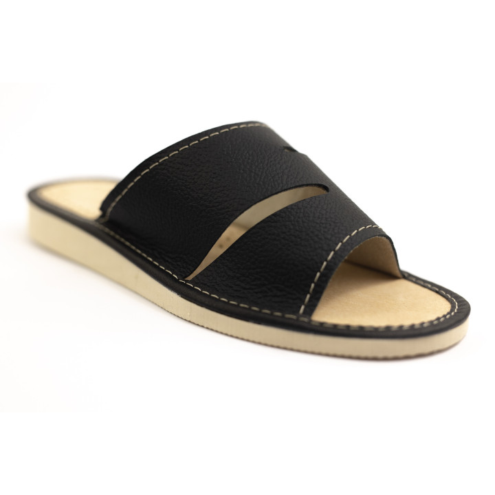 Damenpantoffeln aus 100 % Leder, Hausschuhe aus hochwertigem Naturleder