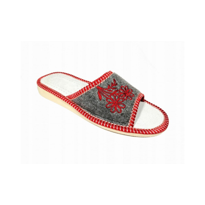 Weiche Damenslipper, Hausschuhe mit Lederinnensohle