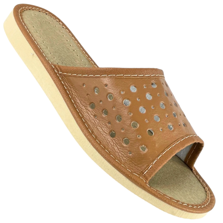 Natürliche Hausschuhe für Damen, bequeme, anatomisch geformte Damenschuhe