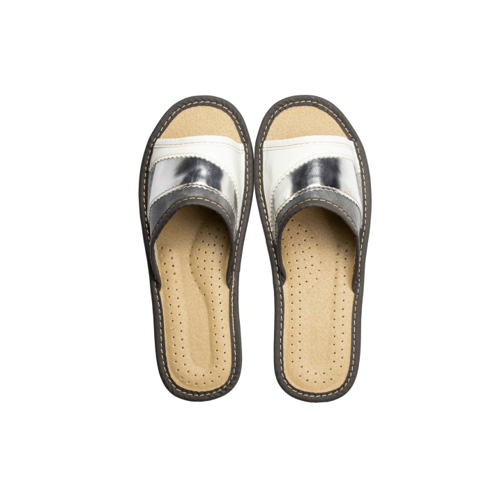 Dreifarbige Hausschuhe für Damen, Damenslipper