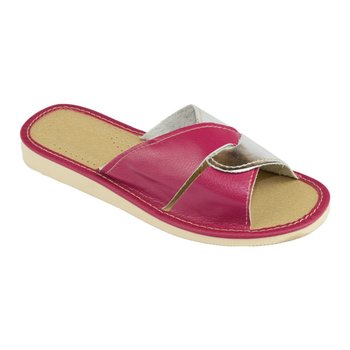 Violett-goldene Hausschuhe, Damenschuhe