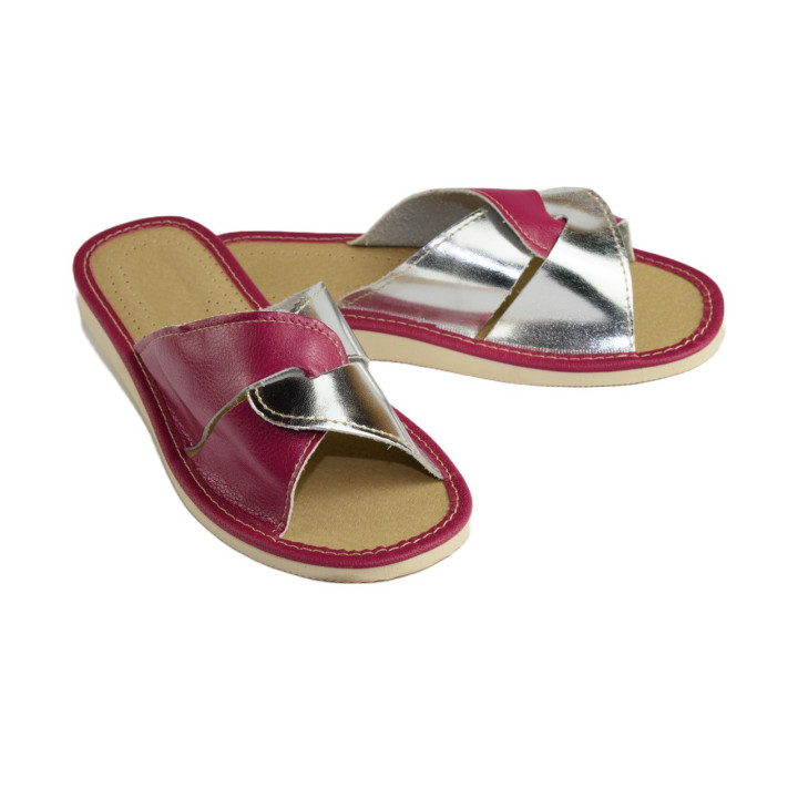 Violett-goldene Hausschuhe, Damenschuhe