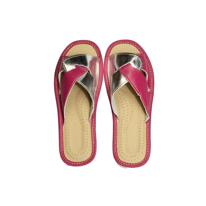 Violett-goldene Hausschuhe, Damenschuhe