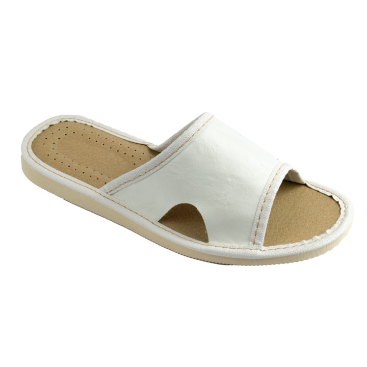 Weiße Damenschuhe, weiße Hausschuhe für Damen