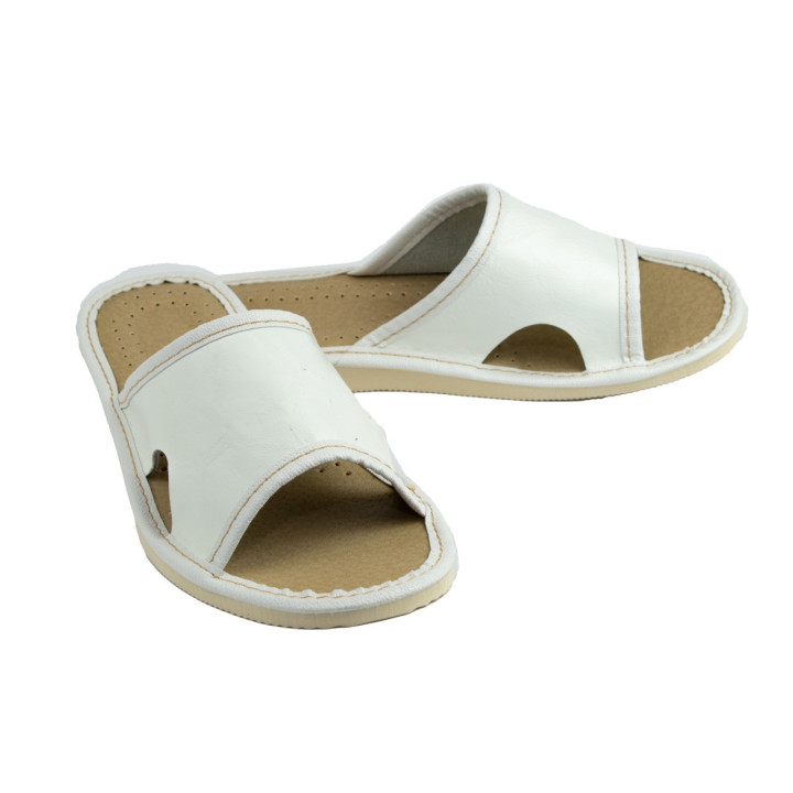 Weiße Damenschuhe, weiße Hausschuhe für Damen