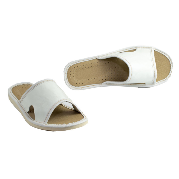 Weiße Damenschuhe, weiße Hausschuhe für Damen