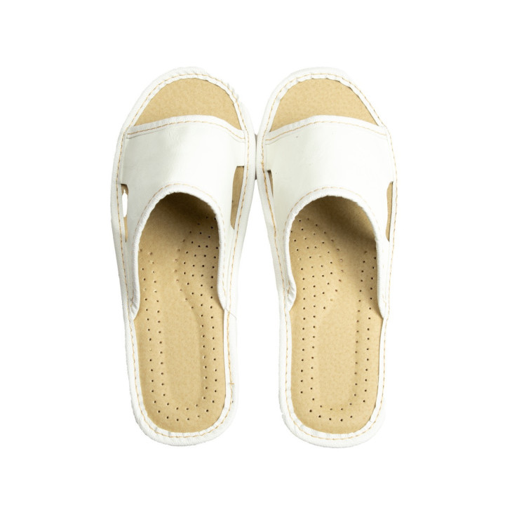 Weiße Damenschuhe, weiße Hausschuhe für Damen