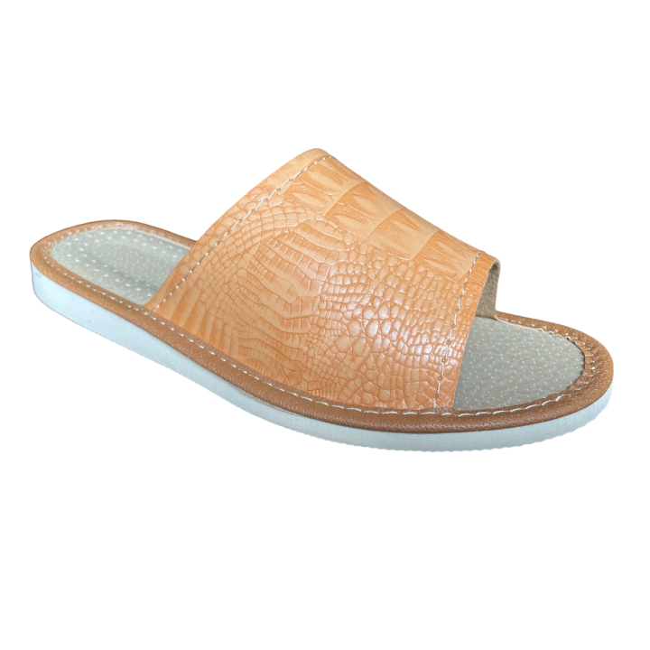 Damenslipper mit Alligator-Muster, bequeme Hausschuhe