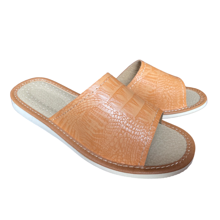 Damenslipper mit Alligator-Muster, bequeme Hausschuhe
