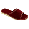 Burgunderrote Damenschuhe aus Naturfilz, Filzpantoffeln für Damen, Hausschuhe