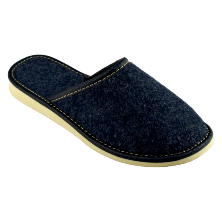 Geschlossene Damenslipper aus Naturfilz, Slipper aus 100 % Wolle