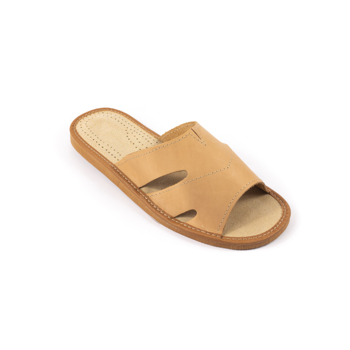 Herren-Hausschuhe aus Leder, 100 % hochwertiges Leder, Hausschuhe
