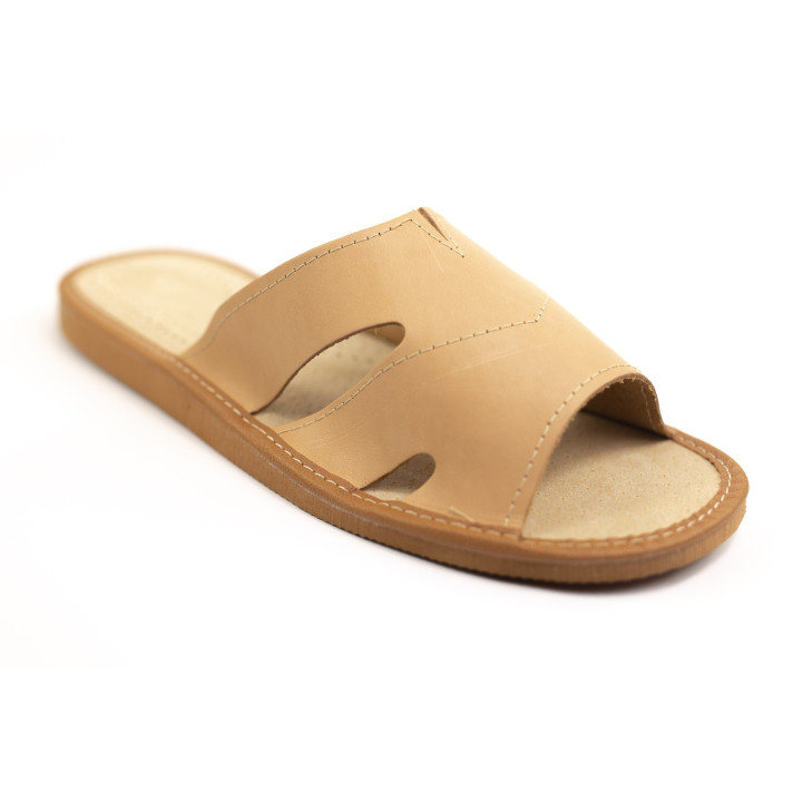 Herren-Hausschuhe aus Leder, 100 % hochwertiges Leder, Hausschuhe