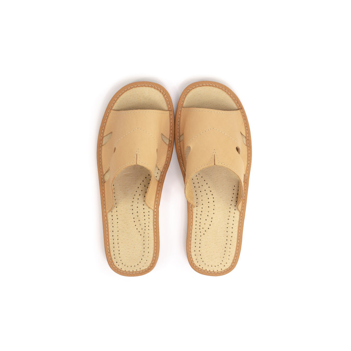 Herren-Hausschuhe aus Leder, 100 % hochwertiges Leder, Hausschuhe
