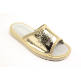 Goldene Kinderschuhe, Lederslipper für Kinder