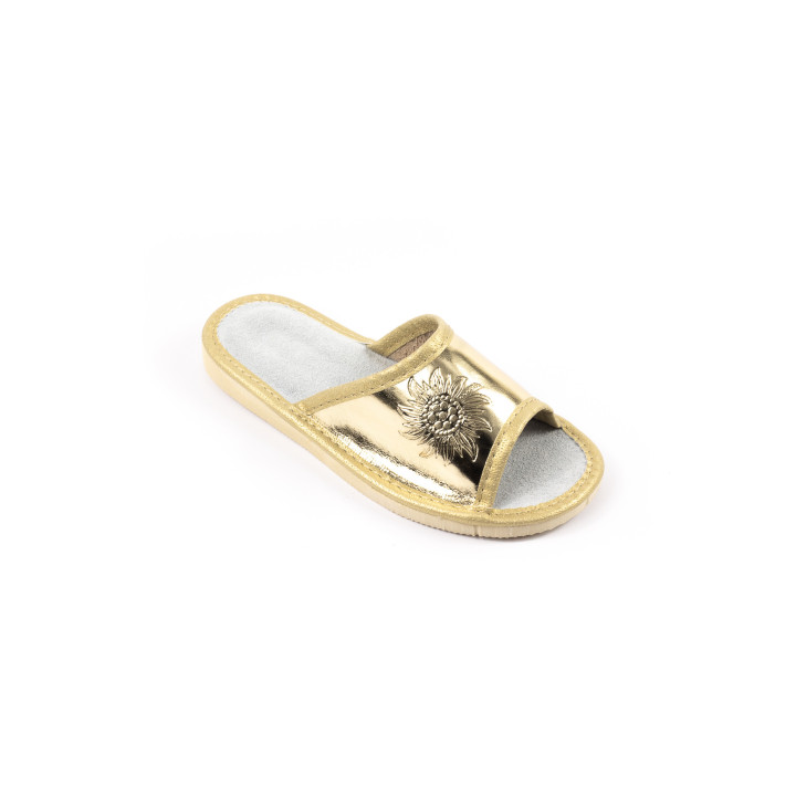 Goldene Kinderschuhe, Lederslipper für Kinder