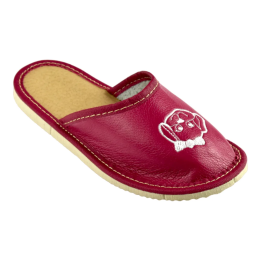 Lila Kinderschuhe mit Hundemotiv, Hausschuhe für Kinder