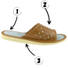 Naturbraune Farbe, Damenschuhe aus Naturleder, Sommer-Damenschuhe