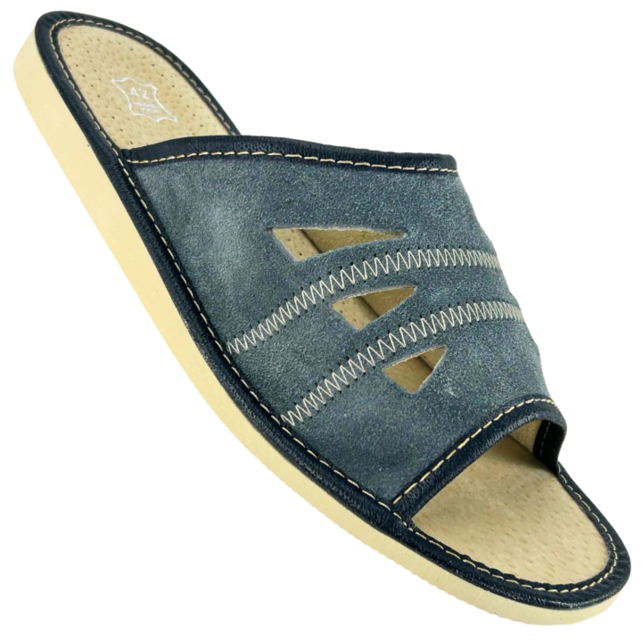 Bequeme Herren-Lederslipper, Hausschuhe, Pantoffeln