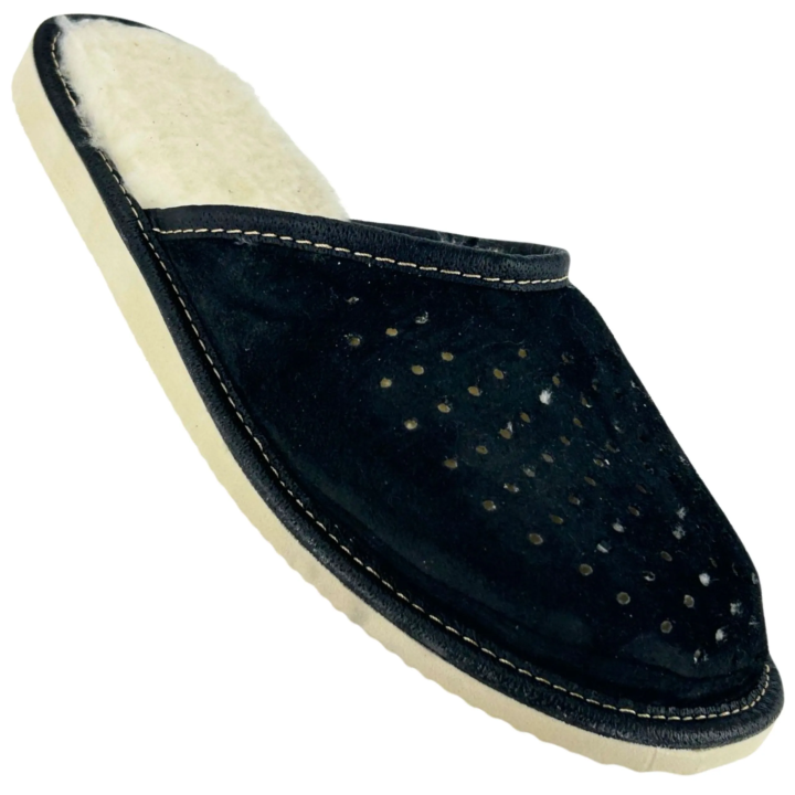 Winterpantoffeln aus Leder für Herren Bequeme Herrenslipper für den Winter