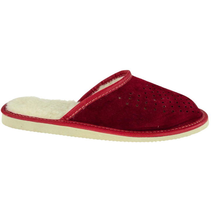 Weihnachtliche, gefütterte Herrenslipper – Winterschlipper aus Leder