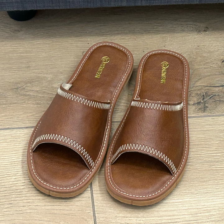 Bequeme Damen-Lederpantoffeln – leichte Hausschuhe