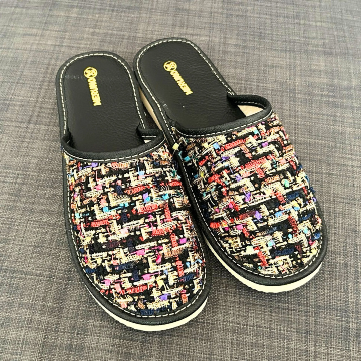 Damen-Hausschuhe, Lederpantoffeln, strapazierfähige Pantoffeln, polnische Schuhe