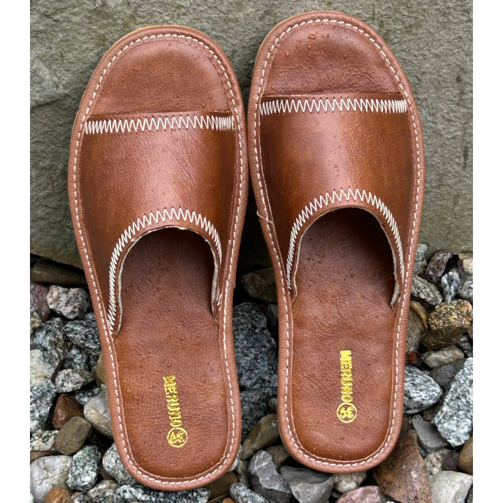 Bequeme Damen-Lederpantoffeln – leichte Hausschuhe