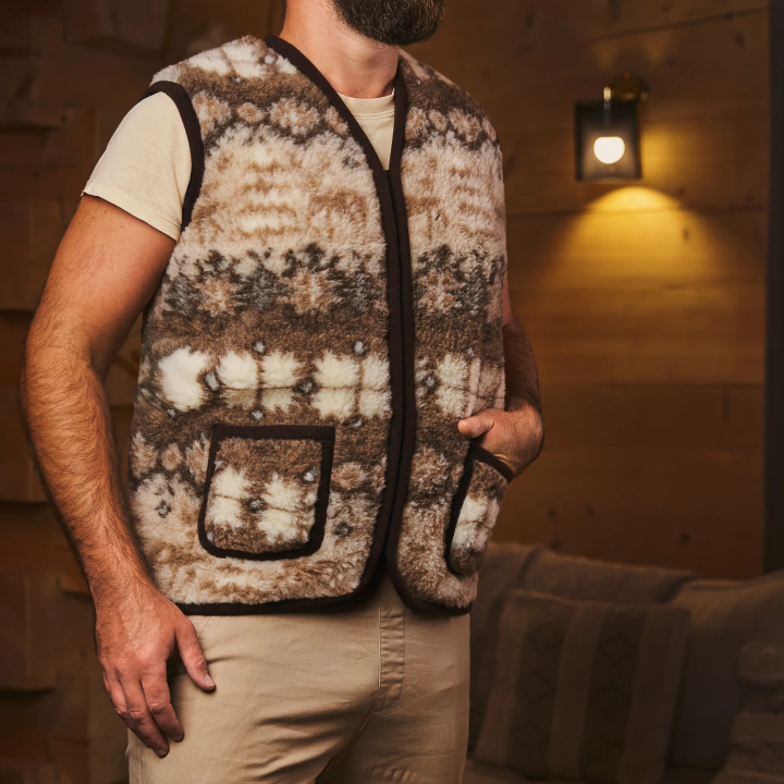 Warme Podhale-Weste, traditionelle Trachtenweste im Highlander-Stil