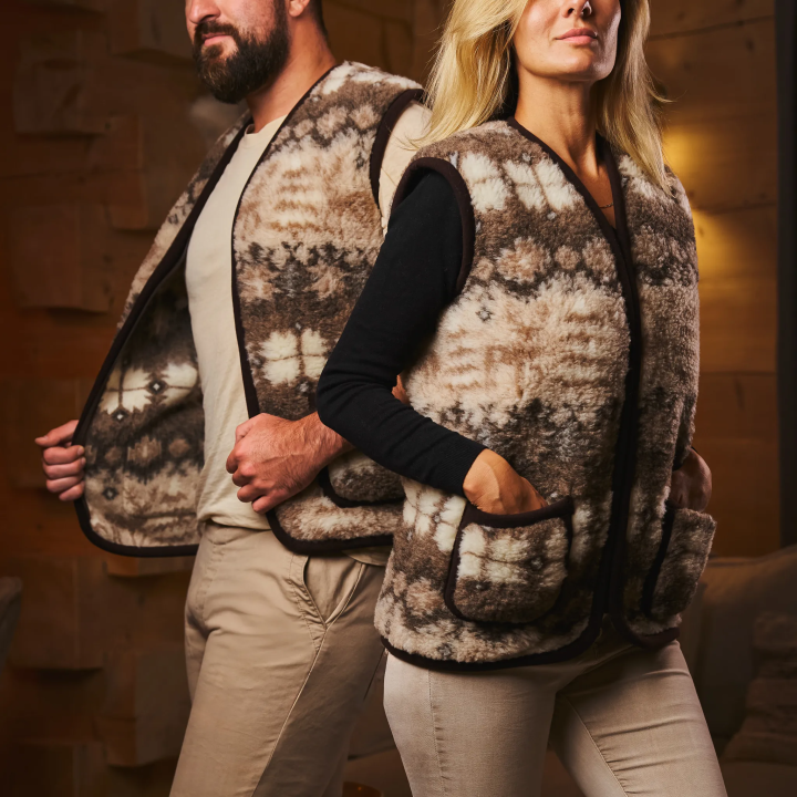 Warme Podhale-Weste, traditionelle Trachtenweste im Highlander-Stil