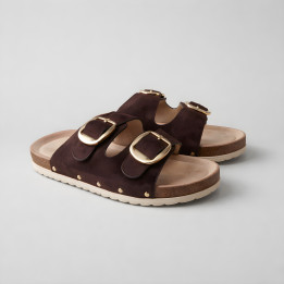 Damenschuhe mit Schnalle – Bequeme Hausschuhe