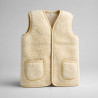 Fleece-Weste, weiße Unisex-Weste