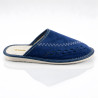 Herren-Hausschuhe aus Velours, marineblau – leichtes und bequemes Zuhause-Schuhwerk