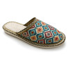 Damenslipper mit dekorativem Muster, bequeme Hausschuhe